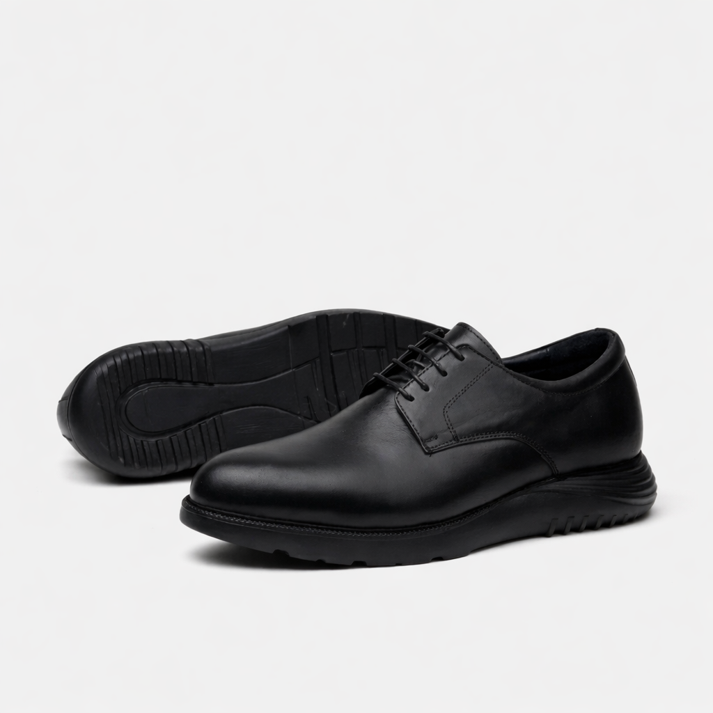 Chaussure derby homme noir - confort léger